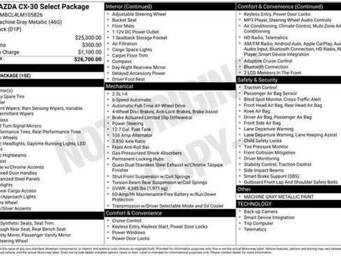 Used 2020 MAZDA CX-30 AWD w/ Select Package image 6