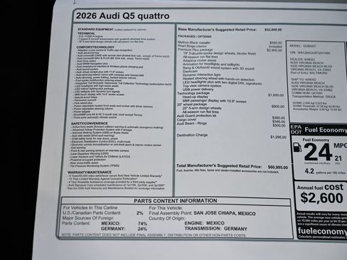 New 2026 Audi Q5 Premium AWD/4WD image 24