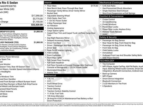 Used 2023 Kia Rio S w/ Technology Package FWD image 4