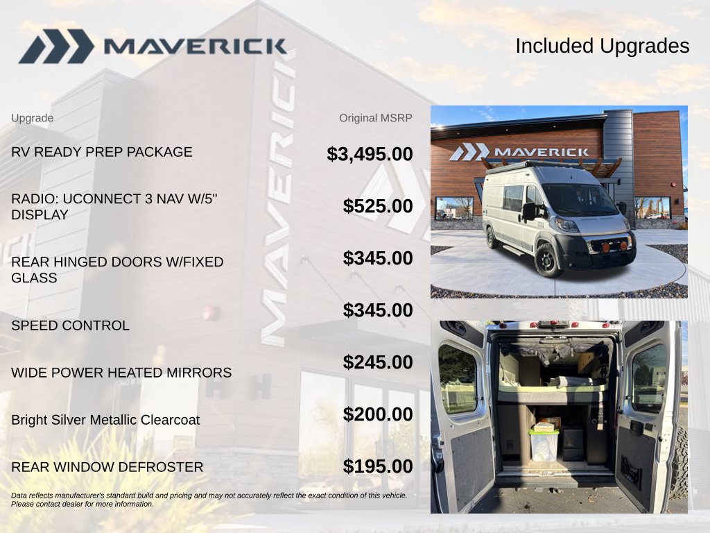 Used 2021 RAM ProMaster 2500 w/ RV Ready Prep Package FWD image 5