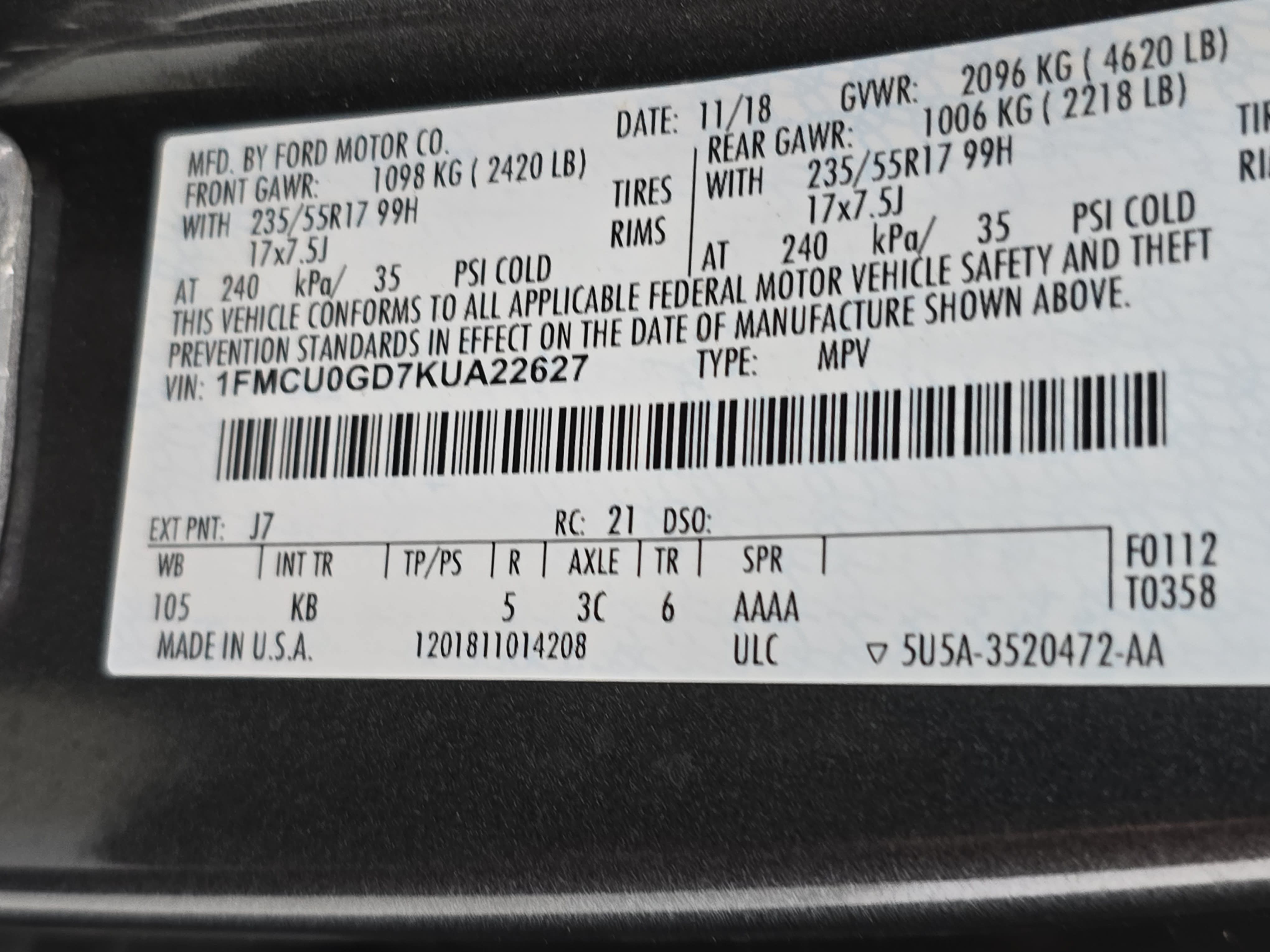 Used 2019 Ford Escape SE FWD image 33
