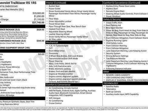 Used 2021 Chevrolet TrailBlazer RS w/ Convenience Package FWD image 4