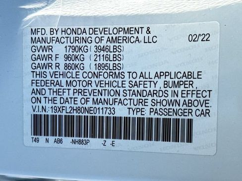 Used 2022 Honda Civic Sport image 16