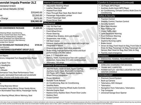 Certified 2017 Chevrolet Impala Premier w/ Enhanced Convenience Package image 10