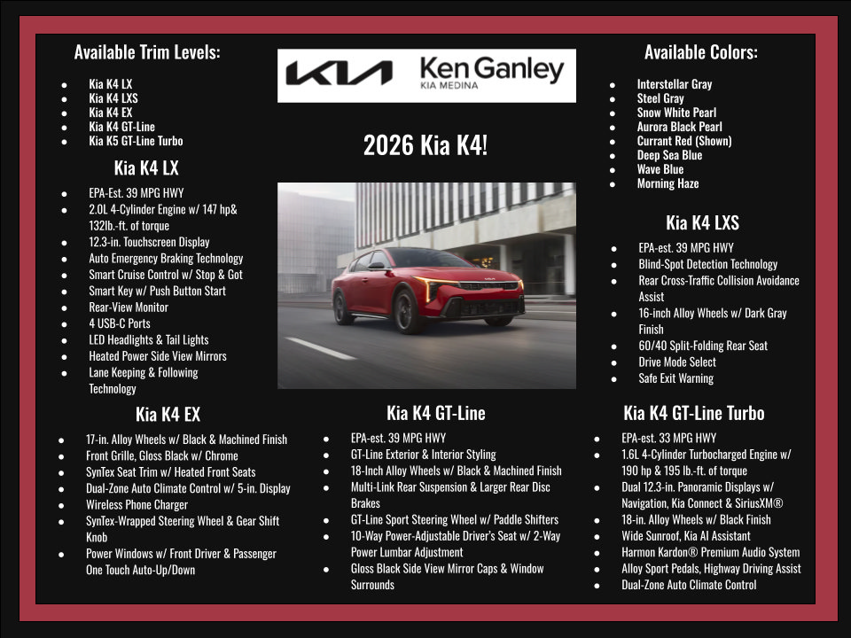 New 2026 Kia K4 GT-Line Turbo FWD image 28