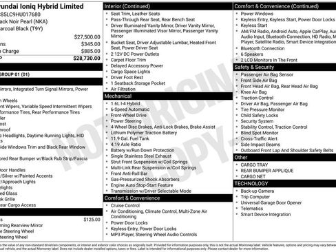 Used 2017 Hyundai Ioniq Limited image 11