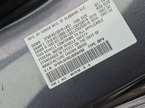 Used 2018 Honda Odyssey Elite image 7