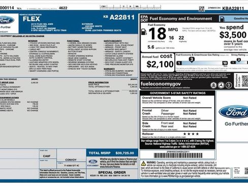 Used 2019 Ford Flex SEL w/ Equipment Group 202A AWD/4WD image 9