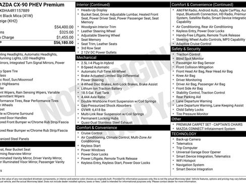 Certified 2024 MAZDA CX-90 Plug-In Hybrid w/ Premium Pkg AWD/4WD image 29