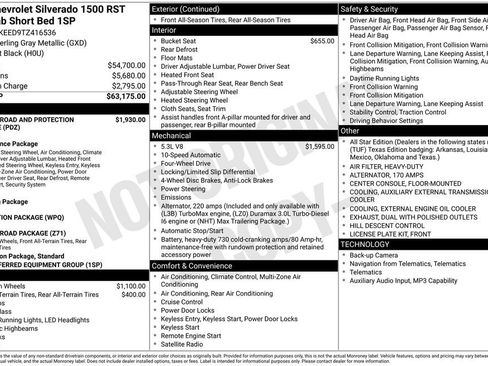 New 2026 Chevrolet Silverado 1500 RST AWD/4WD image 55