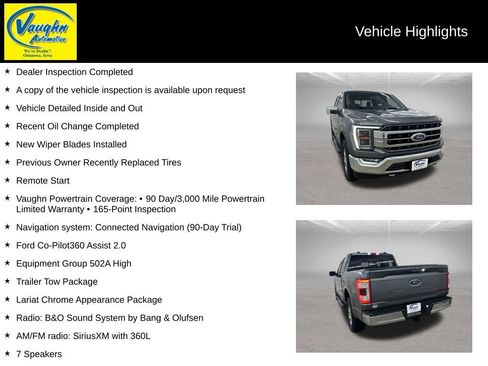 Used 2021 Ford F150 Lariat w/ Equipment Group 502A High AWD/4WD image 2