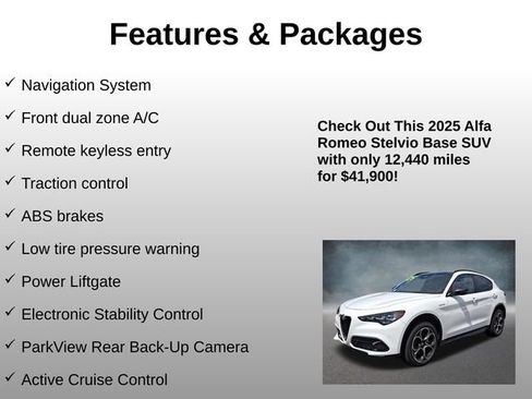 Used 2025 Alfa Romeo Stelvio Sprint w/ Veloce Package AWD/4WD image 4