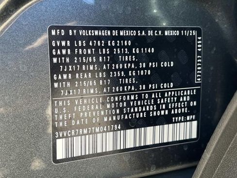 New 2026 Volkswagen Tiguan S FWD image 26