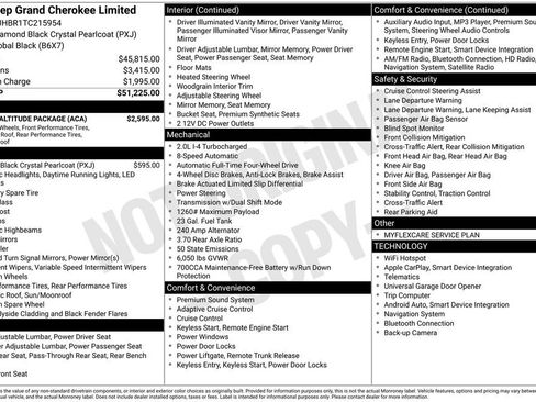 New 2026 Jeep Grand Cherokee Limited w/ Limited Altitude Package AWD/4WD image 7