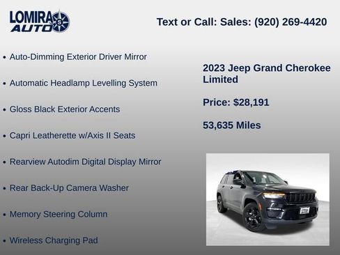 Used 2023 Jeep Grand Cherokee Limited w/ Luxury Tech Group II AWD/4WD image 39