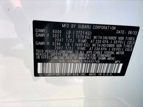 Used 2022 Subaru Ascent Limited w/ Technology Package AWD/4WD image 34