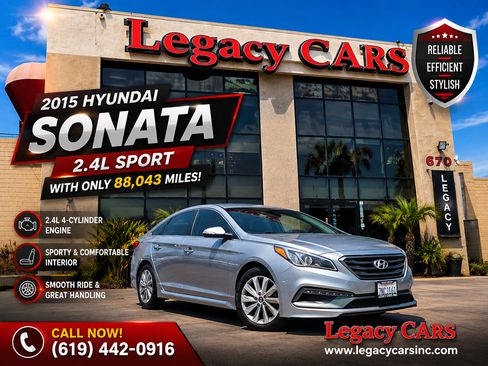 Used 2015 Hyundai Sonata Sport w/ Option Group 03 FWD image 2