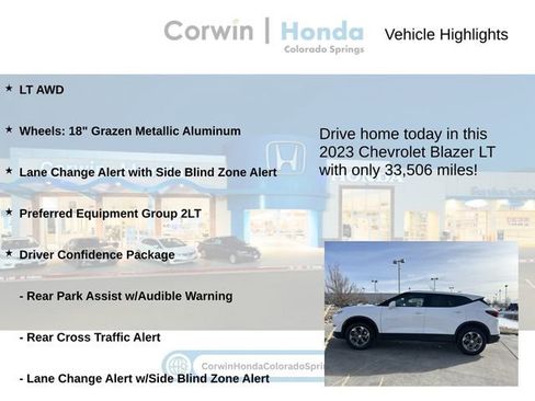 Used 2023 Chevrolet Blazer LT w/ Driver Confidence Package image 6