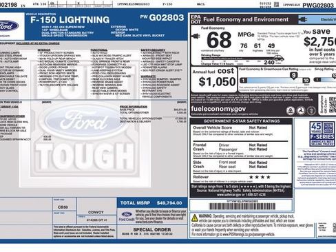 Used 2023 Ford F150 Lightning Pro AWD/4WD image 5