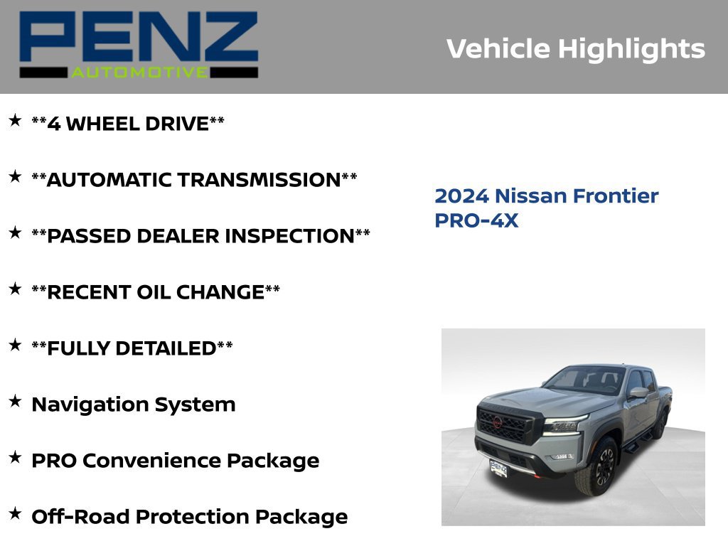 Used 2024 Nissan Frontier PRO-4X w/ Pro Convenience Package AWD/4WD image 7