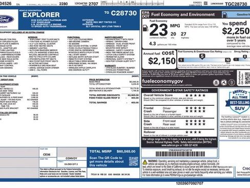 Used 2026 Ford Explorer Platinum w/ LUX Leather Package AWD/4WD image 9