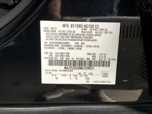 Certified 2021 Ford EcoSport SE w/ SE Convenience Package image 34
