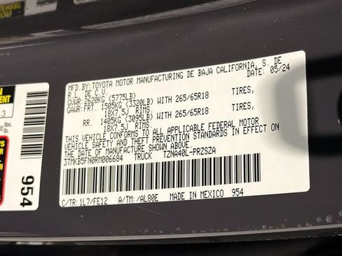 Certified 2024 Toyota Tacoma TRD Sport RWD image 25