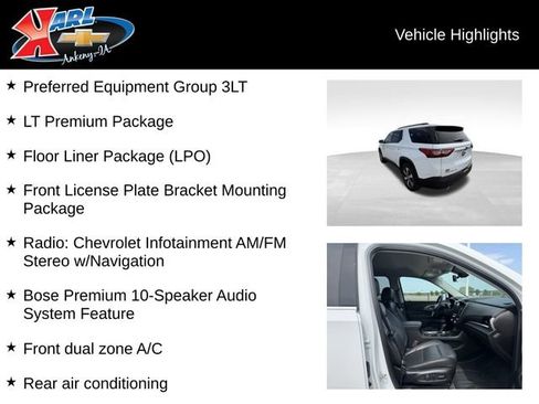 Used 2019 Chevrolet Traverse LT w/ LT Premium Package AWD/4WD image 2