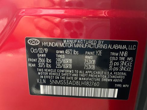 Used 2020 Hyundai Santa Fe Limited FWD image 21
