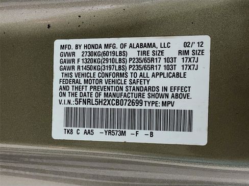 Used 2012 Honda Odyssey LX image 32