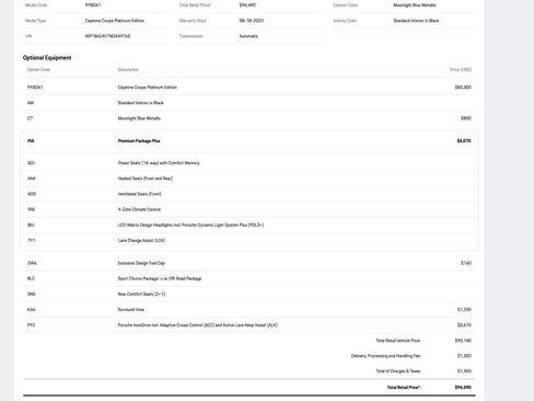 Used 2022 Porsche Cayenne Platinum Edition image 34