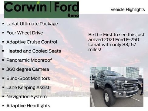 Used 2021 Ford F250 Lariat w/ Lariat Ultimate Package AWD/4WD image 4