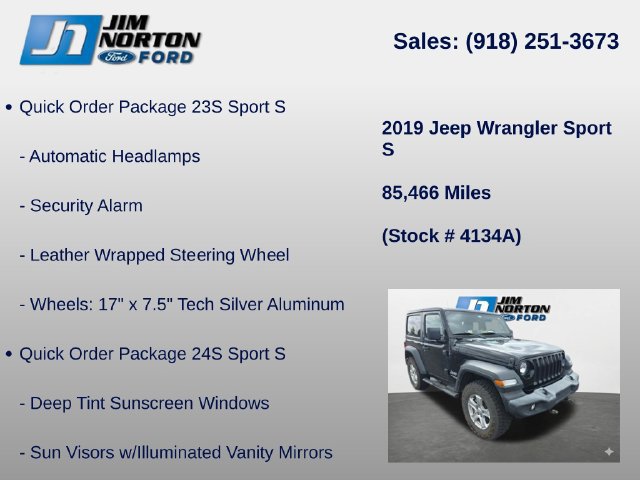 Used 2019 Jeep Wrangler Sport AWD/4WD image 13