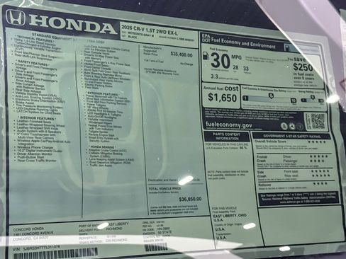 New 2026 Honda CR-V EX-L image 33