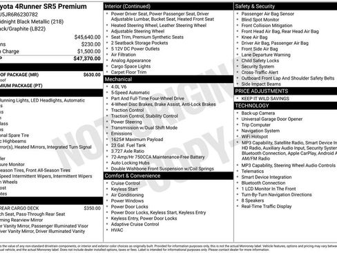 Used 2024 Toyota 4Runner SR5 Premium w/ Moonroof Package AWD/4WD image 6