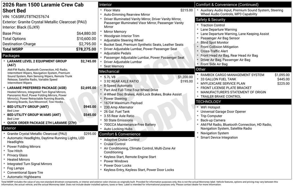 Used 2026 RAM 1500 Laramie AWD/4WD image 4
