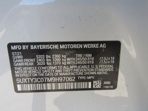 Used 2021 BMW X3 sDrive30i w/ Convenience Package image 6