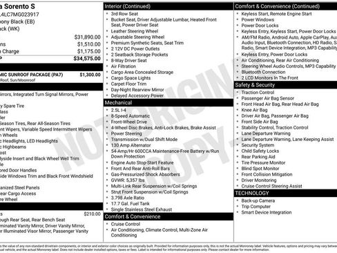 Used 2021 Kia Sorento S w/ Panoramic Sunroof Package FWD image 22