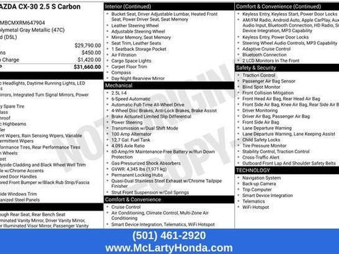 Used 2024 MAZDA CX-30 AWD 2.5 S w/ Preferred Package image 12