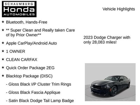 Used 2023 Dodge Charger SXT w/ Blacktop Package RWD image 7