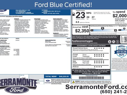 Used 2024 Ford Explorer XLT w/ Equipment Group 202A AWD/4WD image 13