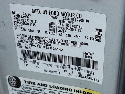 Used 2014 Ford F150 Lariat w/ Equipment Group 502A Luxury image 27