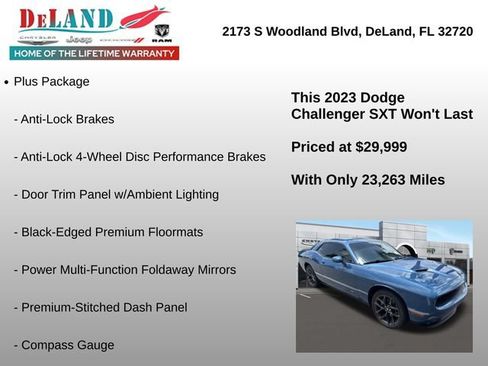 Used 2023 Dodge Challenger SXT w/ Plus Package RWD image 2