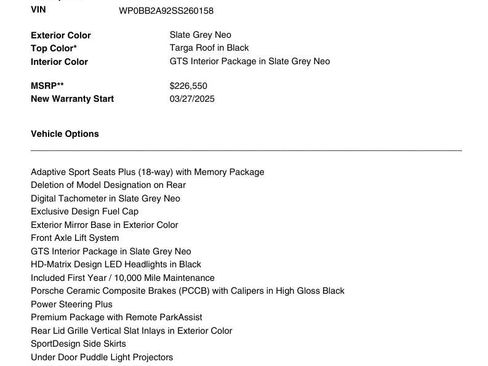 Used 2025 Porsche 911 Targa 4 GTS image 90