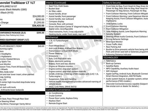 Used 2024 Chevrolet TrailBlazer LT w/ Driver Confidence Package FWD image 2