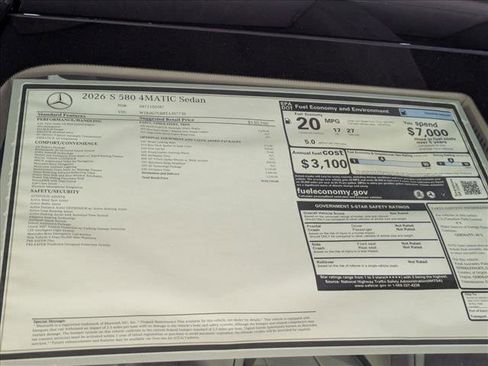 New 2026 Mercedes-Benz S 580 4MATIC Sedan image 19