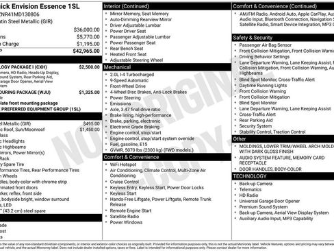 Used 2021 Buick Envision Essence w/ Technology Package I FWD image 2