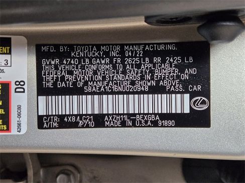 Certified 2022 Lexus ES 300h w/ Luxury Package image 29