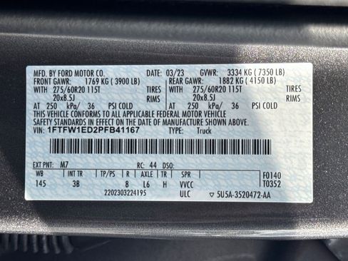 Used 2023 Ford F150 Platinum w/ Equipment Group 701A High AWD/4WD image 43