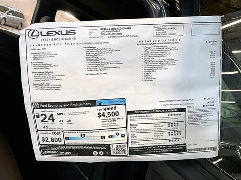 New 2026 Lexus RX 350 350 Luxury image 14